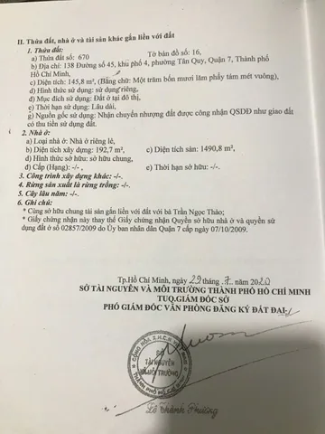 Bán nhà 138 Đường Số 45, Phường Tân Quy, Quận 7 – Giá 70 tỷ