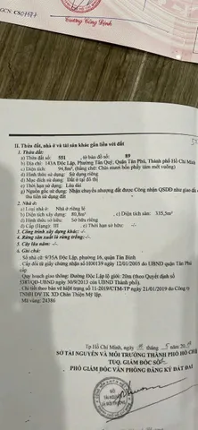 Bán nhà Độc Lập, Phường Tân Quý, Quận Tân Phú – Giá 35,5 tỷ
