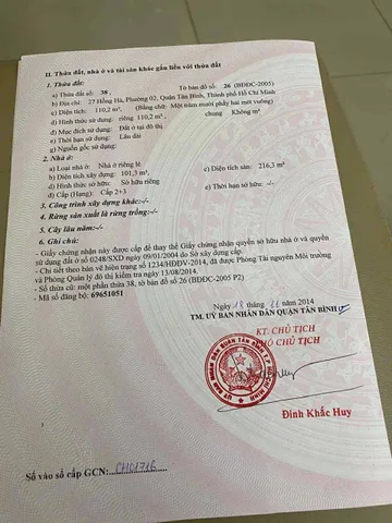 Bán nhà Hồng Hà, Phường 2, Quận Tân Bình – Giá 27 tỷ