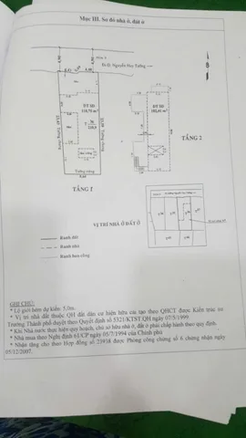Bán nhà 9/7 Nguyễn Huy Tưởng, P6, Bình Thạnh – Giá 50 tỷ