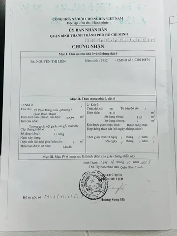 Bán nhà Phan Đăng Lưu, Phường 3, Quận Bình Thạnh – Giá 26,5 tỷ