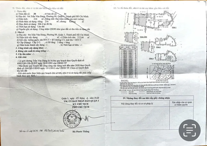 Bán nhà Trần Văn Đang, Phường 9, Quận 3 – Giá 48 tỷ