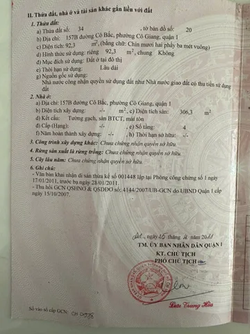 Bán nhà Cô Bắc, Phường Cô Giang, Quận 1 – Giá 45 tỷ