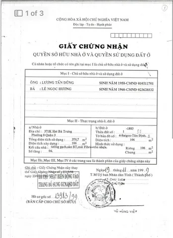 Bán nhà Hai Bà Trưng, Phường 8, Quận 3 – Giá 32,5 tỷ