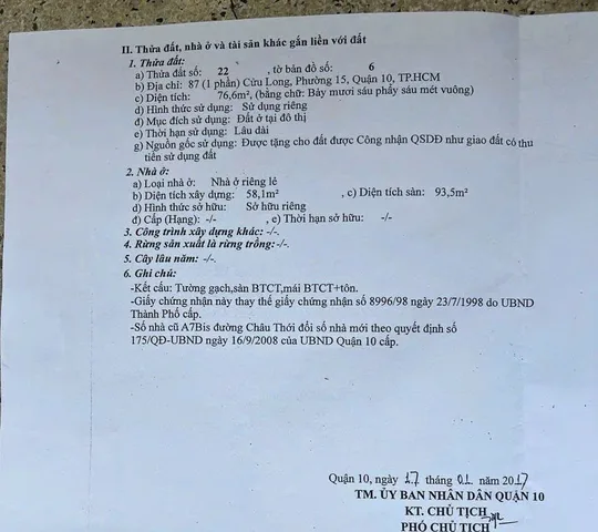Bán nhà Cửu Long, Phường 15, Quận 10 – Giá 35 tỷ