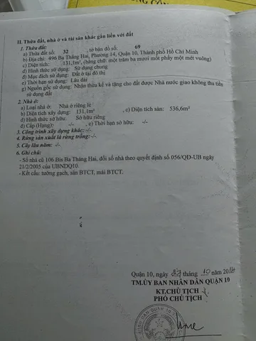 Bán nhà Đường 3 Tháng 2, P.14, Quận 10 – Giá 47 tỷ