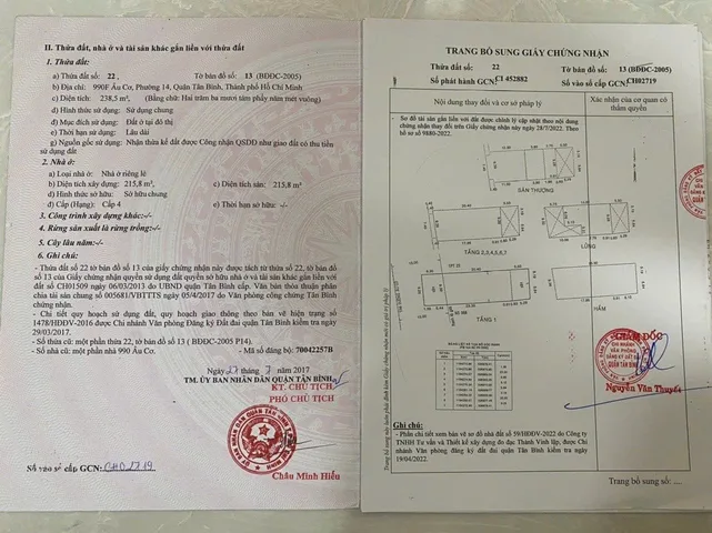 Bán nhà Âu Cơ, Phường 14, Quận Tân Bình – Giá 85 tỷ