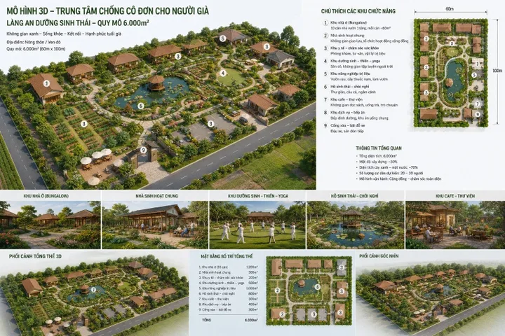 Bán đất thổ 5840m² , 2 mặt tiền tỉnh 816, gần Vincom, Flamingo, sân Golf Hoàn Cầu Đức Huệ, Hậu Nghĩa. Trung tâm ‘chống cô đơn’ cho người cao tuổi