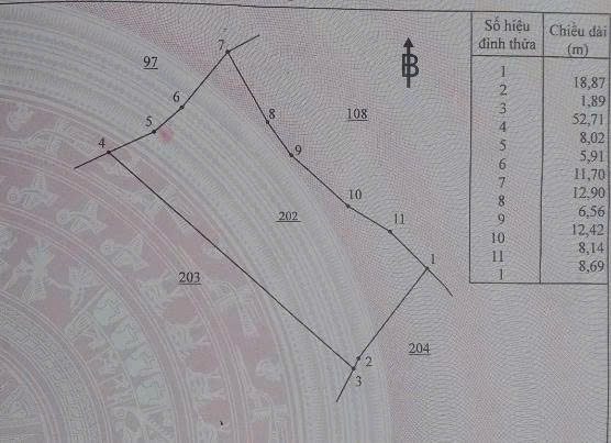 CẦN BÁN GẤP đất 1015.7m² ngang 18.9m giá 340triệu tại Đường 120 (Xã Phú Tân) Xã Phú Vinh