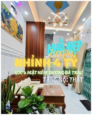 NHÀ ĐẸP Q.8 – GẦN 30m², 3 TẦNG, NHỈNH 4 TỶ – GÓC 2 MẶT HẺM DƯƠNG BÁ TRẠC - O918846608