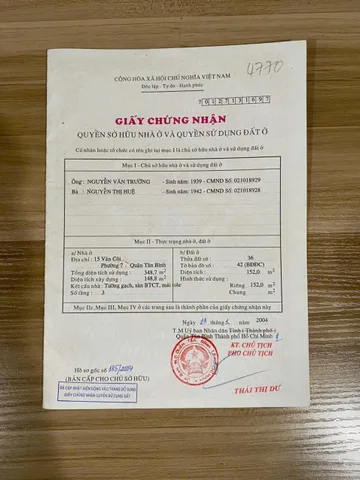 Bán nhà Mặt tiền Vân Côi, Phường 7, Quận Tân Bình – Giá 23 tỷ
