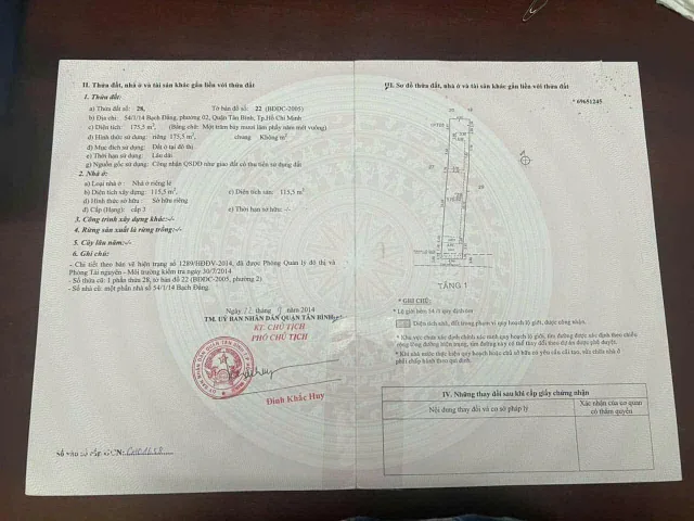 Bán nhà Hẻm Bạch Đằng, Phường 2, Quận Tân Bình – Giá 24,5 tỷ