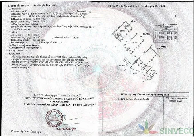 Bán nhà Mặt tiền Võ Thị Sáu, Phường Tân Định, Quận 1 – Giá 26,8 tỷ