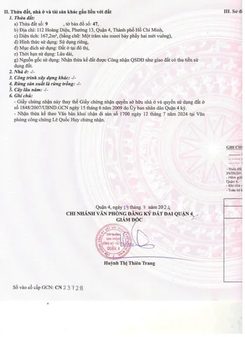 Bán nhà Mặt tiền Hoàng Diệu, P. 12, Q. 4 – Giá 28 tỷ
