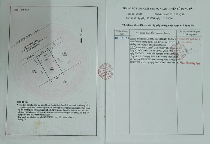 Bán nhà Hẻm LÊ HỒNG PHONG, P.12, Q10 – Giá 19 tỷ