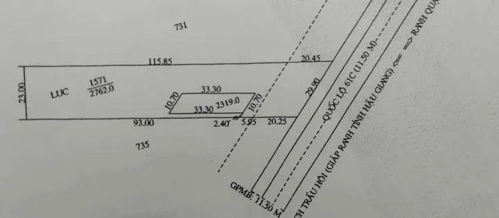 🏠BÁN 3.063m²(có 300 thổ cư). MẶT TIỀN QUỐC LỘ 61C, PHONG ĐIỀN, TP CẦN THƠ.