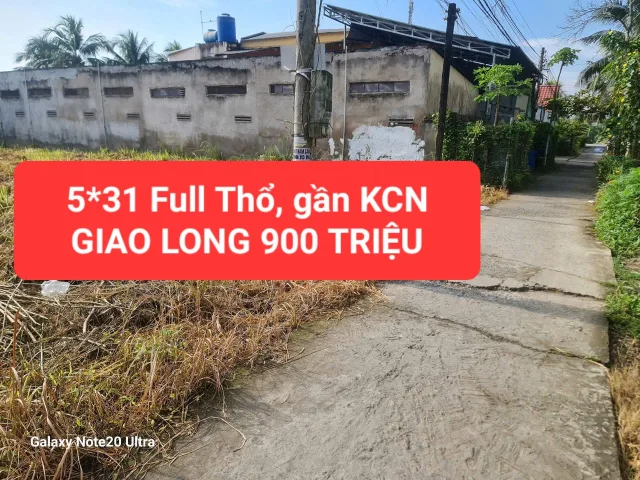 Bán đất hẻm xe hơi gần KCN GIAO LONG