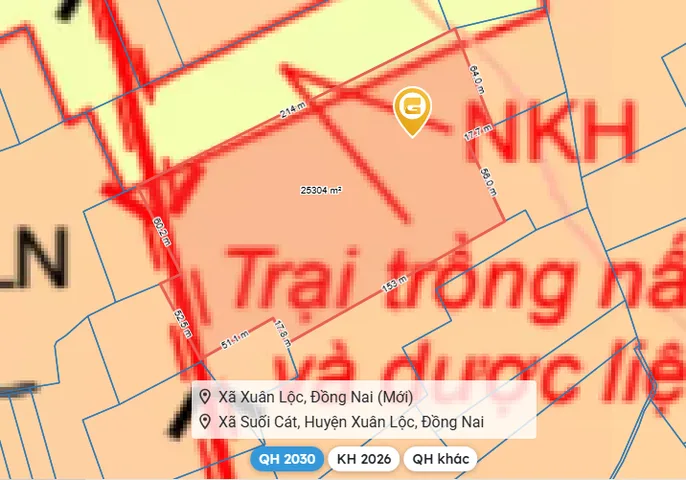 Bán đất 28249.9m² ngang 143m giá 22.5 tỷ tại Đường ĐT 763 Xã Xuân Lộc