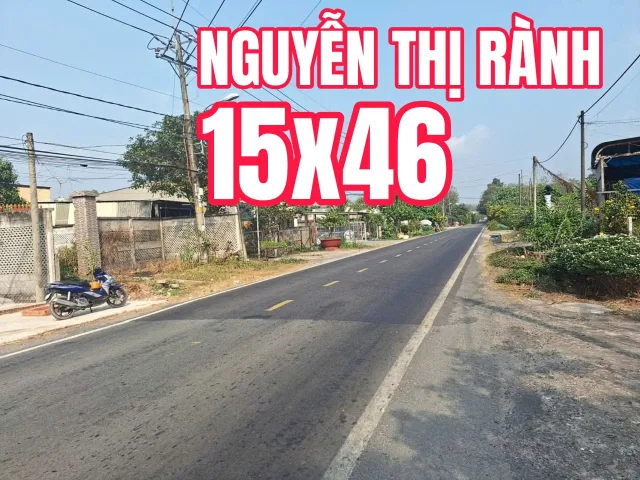 🔴Bán nhà 700m² có sẵn 65m² thổ cư ngang 15x46m giá 3.5 tỷ tại Đường Nguyễn Thị Rành Xã Nhuận Đức