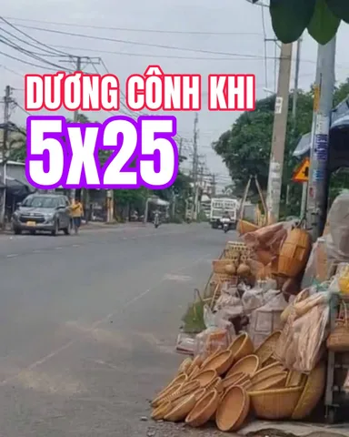 🟥Bán đất mặt tiền Dương Công Khi 5x25=125m² có sẵn 110m² thổ cư giá 5.6 tỷ tại Tân Hiệp Xã Hóc Môn