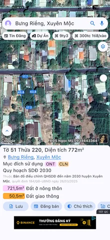 Bán nhà 772m² có sẵn 300m² thổ cư ngang 17m giá 6.2 tỷ tại Xã Xuyên Mộc