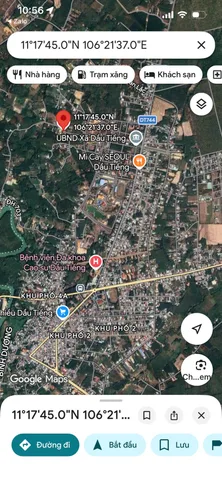 Bán đất 221m² có sẵn 100m² thổ cư ngang 6m giá 768 triệu tại Xã Dầu Tiếng