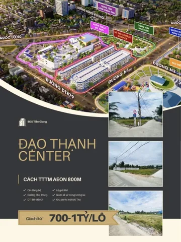 🚨 ĐẤT THỔ CƯ TRUNG TÂM MỸ THO – CẠNH AEON ĐANG THI CÔNG 🚨