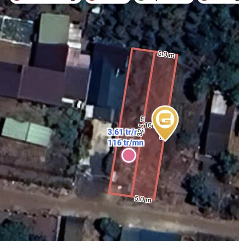 Bán đất 160.7m² có sẵn 60m² thổ cư ngang 5.0m giá 535 triệu tại Xã Hòa Phú
