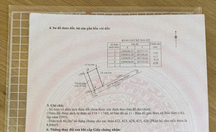 💥💥💥Siêu hot. Lô góc hai mặt tiền đường thông thôn 2 Bắc Sơn 44m, chỉ 750tr.