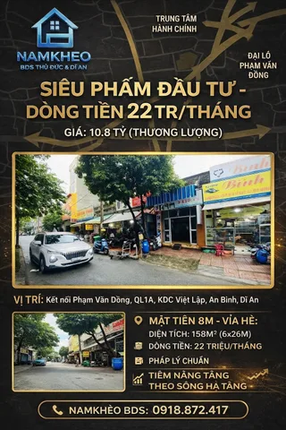 CÔNG THỨC KẾT HỢP "3 TRONG 1" CHO 2026 : CHỐN AN CƯ ĐẲNG CẤP + CỖ MÁY CHDV IN TIỀN + TÀI SẢN TÍCH LŨY DÀI HẠN SÁT PHẠM VĂN ĐỒNG! 158M2