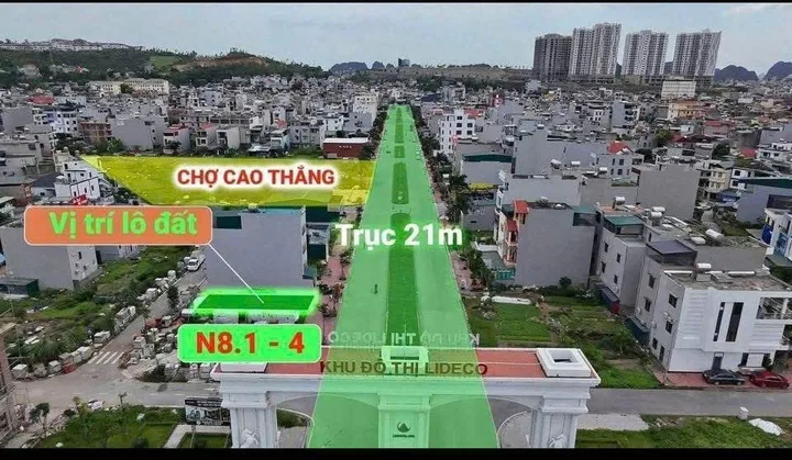 BÁN ĐẤT TRỤC ĐƯỜNG ĐÔI BÃI MUỐI NGAY CỔNG CHÀO LIDECO,CAO THẮNG