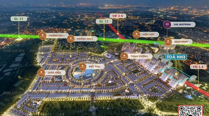 Chung cư cao cấp The Flame Vine ( HH3) - Hinode - vành đai 3.5 - metro - giá dk chỉ 7x