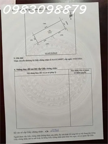 Chính chủ cần tiền Bán gấp lô đất ngay UBND phường Nghi Đức cũ, Vinh, Nghệ An, diện tích 125,8 m2
