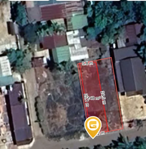 Bán đất 148.5m² có sẵn 40m² thổ cư ngang 6.0m giá 2.1 tỷ tại Phường Tân An