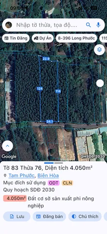 Bán đất skc - 4050m² có sẵn 300m² thổ cư ngang 34m giá 20 tỷ tại Phường Tam Phước