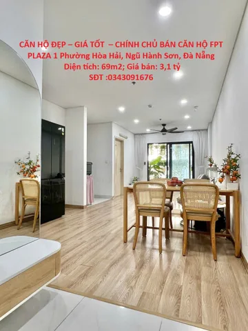 CĂN HỘ ĐẸP – GIÁ TỐT  – CHÍNH CHỦ BÁN CĂN HỘ FPT PLAZA 1 Phường Hòa Hải, Ngũ Hành Sơn, Đà Nẵng