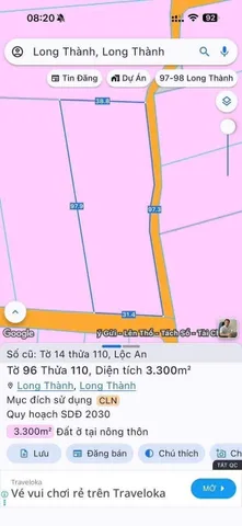 Bán đất 3300m² ngang 31m giá 23 tỷ tại Xã Long Thành