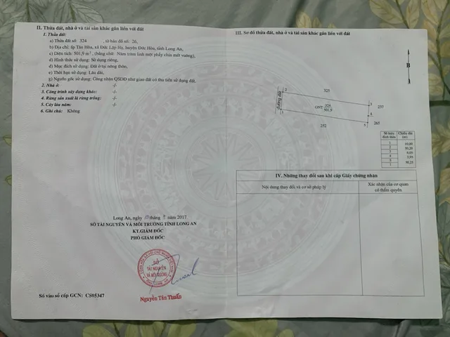 Chính chủ cần bán đất nền 501,9m2 ( Sổ hồng riêng )
- Ngang 10m dài 51,9m  
- Đất ở, full thổ cư
- Đường đất 4m
tại ấp Tân Hoà, xã Đức Lập Hạ, huyện Đức Hoà, tỉnh Long An ( cũ )
tại ấp Tân Hoà, xã Đức Lập, tỉnh Tây Ninh ( mới )
( gần Cát Tường Phú S