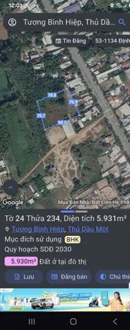 Đất ở đô thị Bình Dương lô đẹp đã công bố kế hoạch 2030 - chính chủ có 2 sổ riêng gần góc tư đường vòng xoay