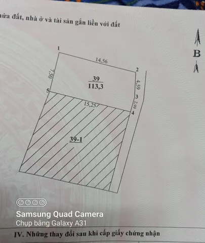 Chính chủ bán 113m2 MT 7.5m ngõ 2.2m sổ đỏ Đông Nam mát Hè ấm Đông