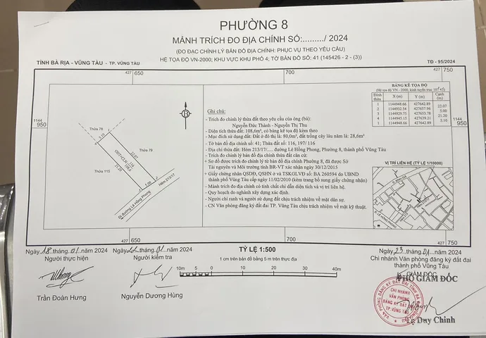 BÁN ĐẤT THỔ CƯ HẺM Ô TÔ LÊ HỒNG PHONG, NGANG 5M, HƯỚNG ĐÔNG NAM