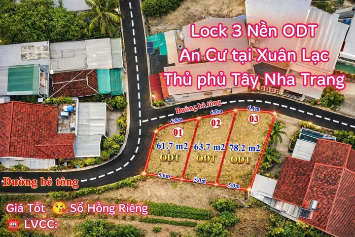 MỞ BÁN 3 LÔ ĐẤT NẰM GẦN NHÀ HÀNG ĐỒNG XANH XÃ VĨNH NGỌC NHA TRANG