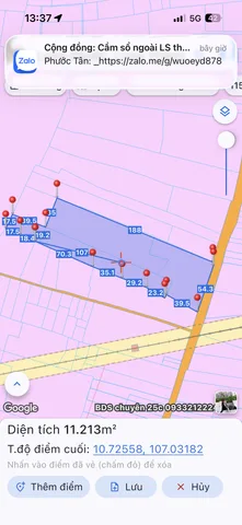 Bán đất 11000m² có sẵn 300m² thổ cư ngang 54m giá 2.8 tỷ tại Xã Long Phước