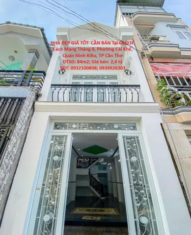 NHÀ ĐẸP GIÁ TỐT- CẦN BÁN Tại Phường Cái Khế, Ninh Kiều, Cần Thơ