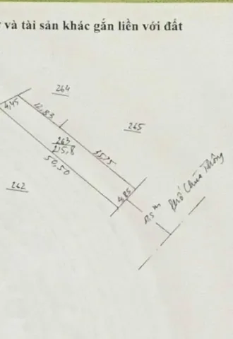 Mảnh đất 263 m2 , mặt tiền 4.85m có vị đắc địa có 102 tại Phố Chùa Thông