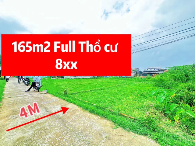 🔥 ĐẤT FULL THỔ CƯ – 164,6m² – GIÁ CHỈ 8XX TRIỆU – THUỘC ĐÀ NẴNG 🔥