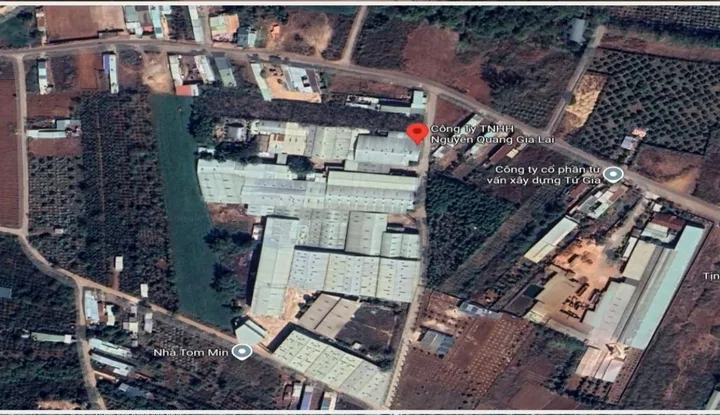 Bán xưởng đường xe Container trung tâm TP Pleiku Tỉnh Gia Lai, DT: 24000m2.