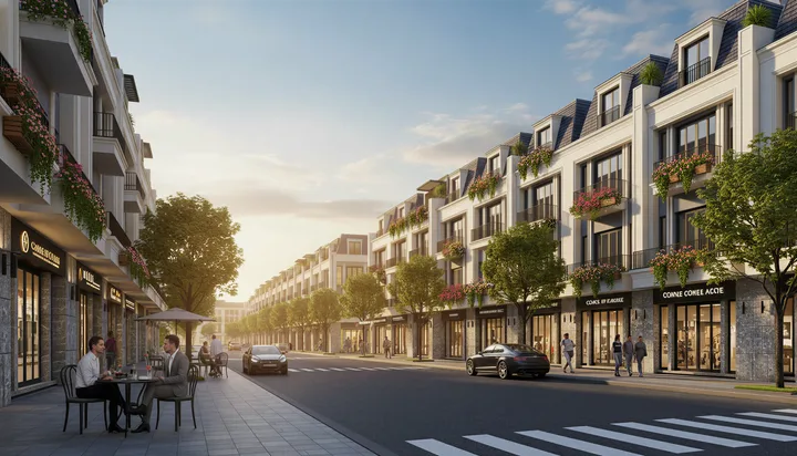 Shophouse lô góc trung tâm – 70 triệu/m² – Trục chính 22m