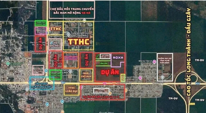 Bán nền đất thổ cư đối diện công viên 2.7ha khu đô thị trung tâm Dầy Giây