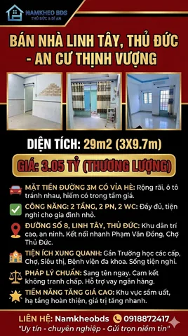 KẾT HỢP HOÀN HẢO: 3TỶ CÓ TỔ ẤM ,ẤM CÚNG CHO VỢ CHỒNG TRẺ VÀ TÀI SẢN TÍCH LŨY DÀI HẠN TẠI THỦ ĐỨC!